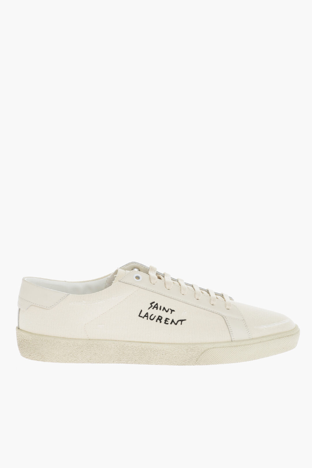 Saint Laurent 2500~Low-Top Fabric Sneakers With Embroidered Logo