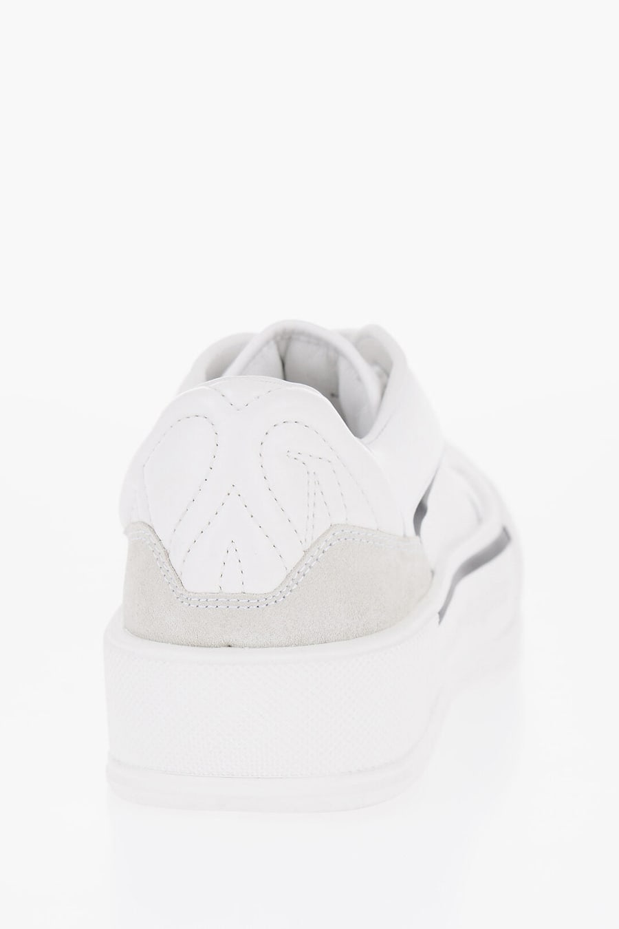 Alexander McQueen 2550~Leather And Canvas Low-Top Sneakers, Solid Color, view 2