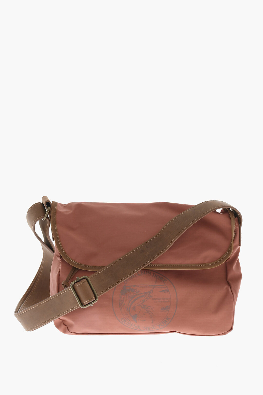 Woolrich 0135~AIME' LEON DORE Cotton and Nylon Messenger Bag with Printed Logo