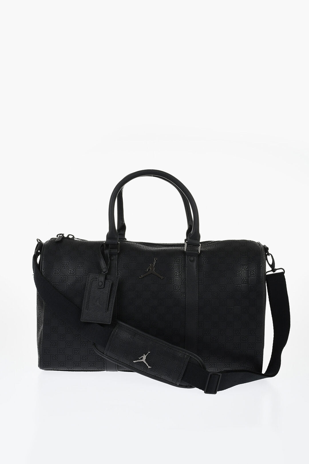 Nike 1500~AIR JORDAN Vegan Leather Duffle Bag with All-Over Monogram