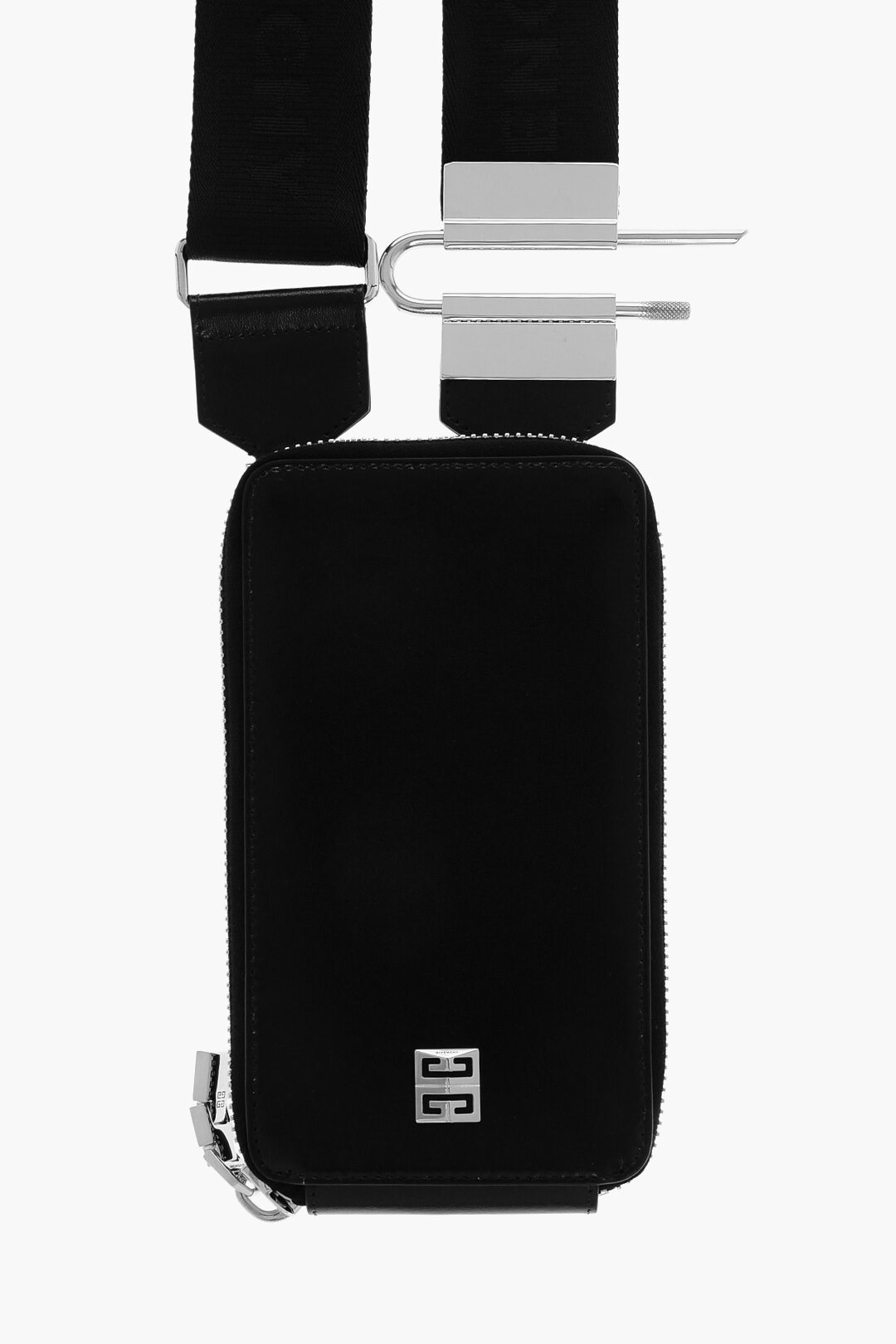 Givenchy 1500~Brushed Leather Crossbody Phone Holder, view 2
