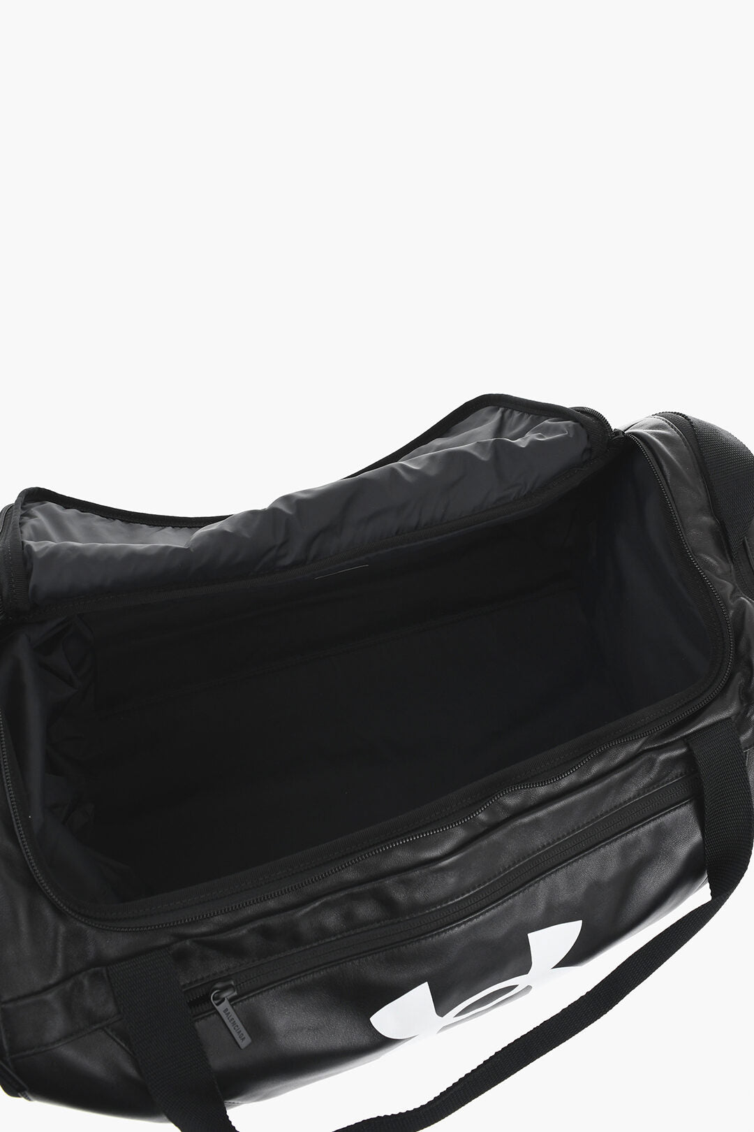 Balenciaga 1500~Leather Gym Bag With Contrast Logo, view 2