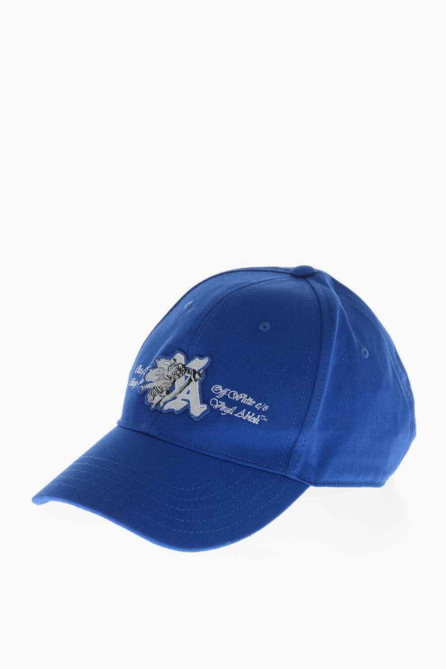 Off-White 0405~Solid-Color Baseball Cap with Contrast Embroidery