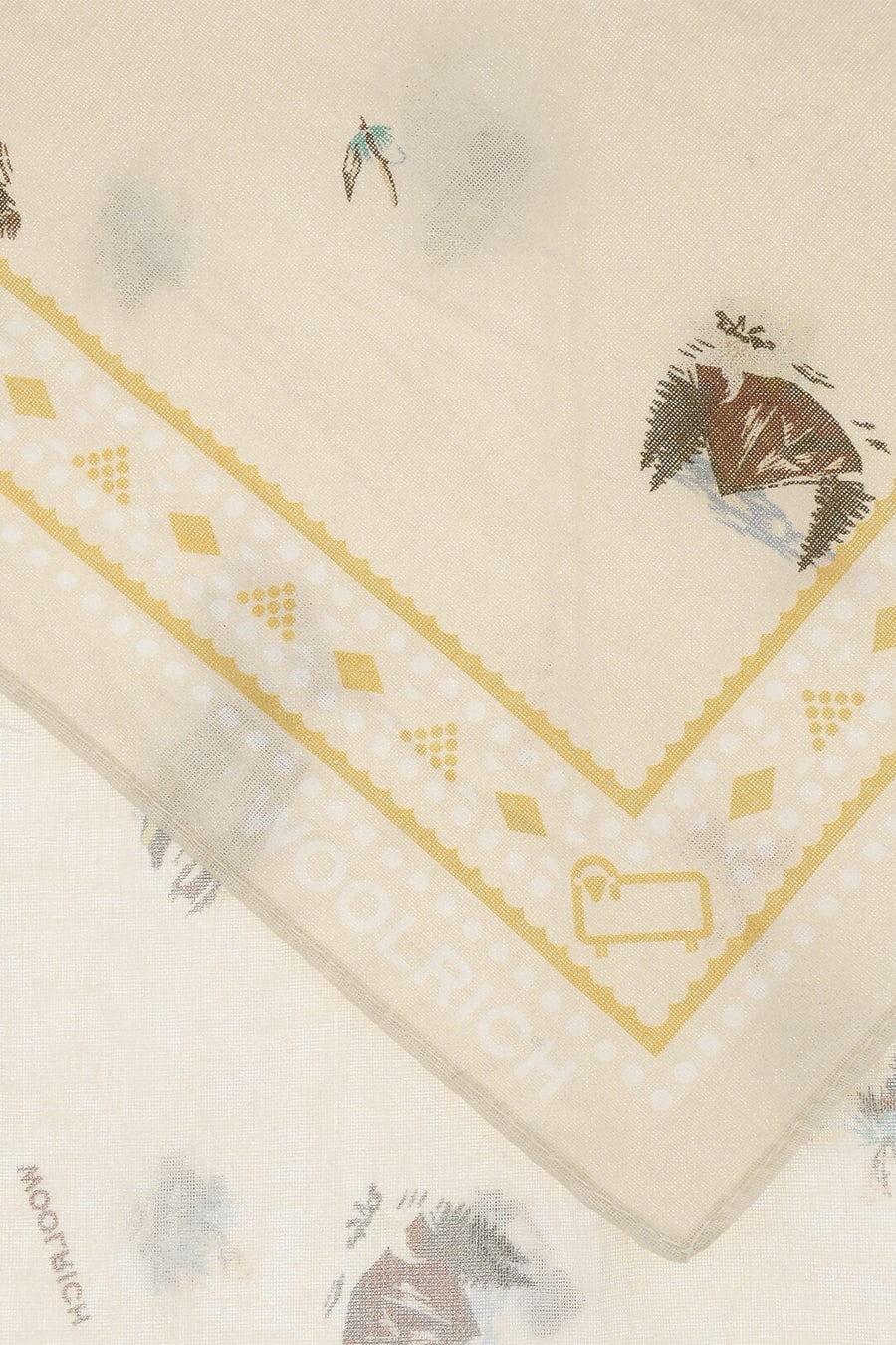 Woolrich 0500~Cotton Patterned Scarf, view 2