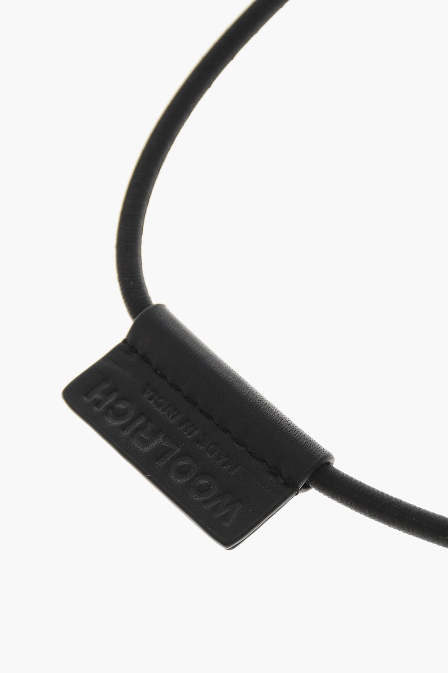 Woolrich 1500~Cord Necklace with Carabiner and Leather Trims, view 3