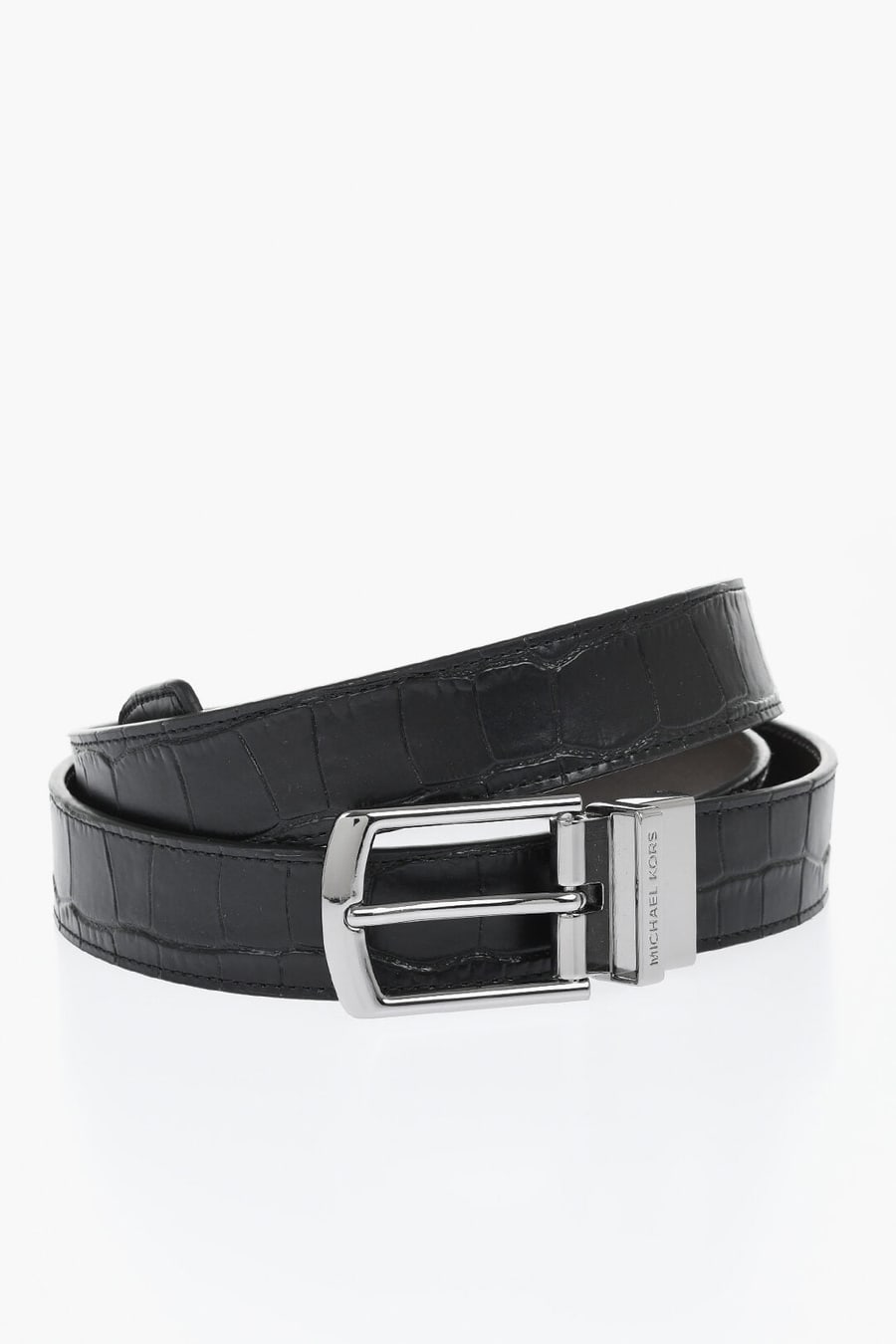 Michael Kors 1500~Reversible Embossed Crocodile-Effect Leather Belt 30mm