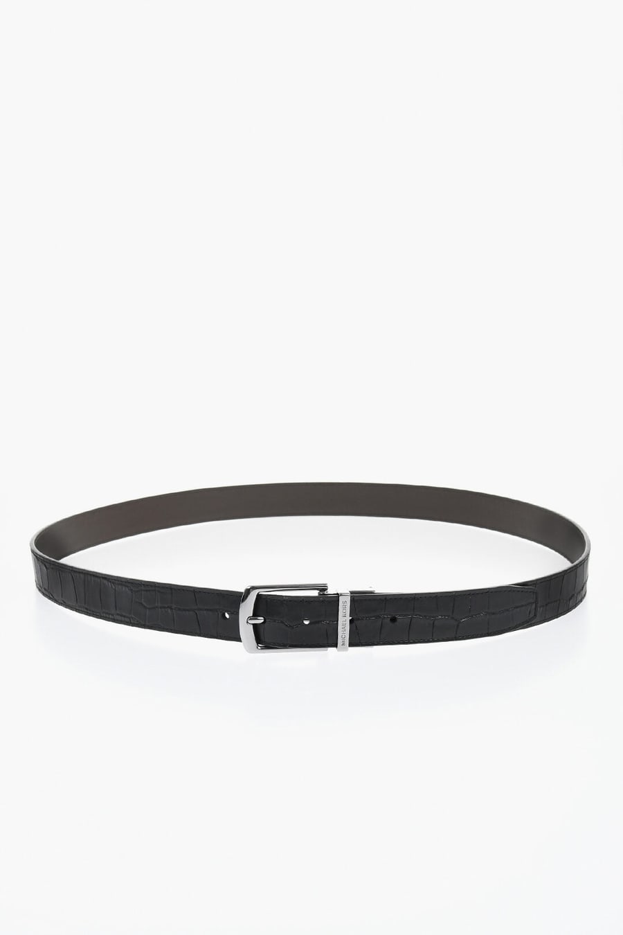 Michael Kors 1500~Reversible Embossed Crocodile-Effect Leather Belt 30mm, view 2