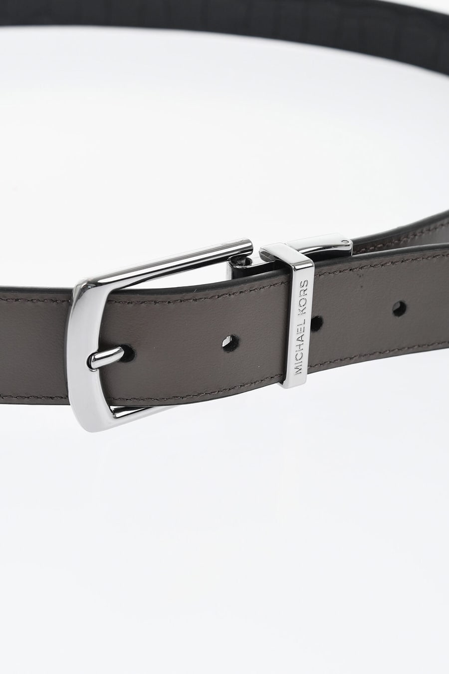 Michael Kors 1500~Reversible Embossed Crocodile-Effect Leather Belt 30mm, view 5