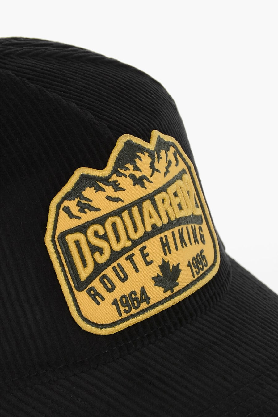 Dsquared2 1500~Ribbed Velour Baseball Cap with Embroidered Patch, view 2