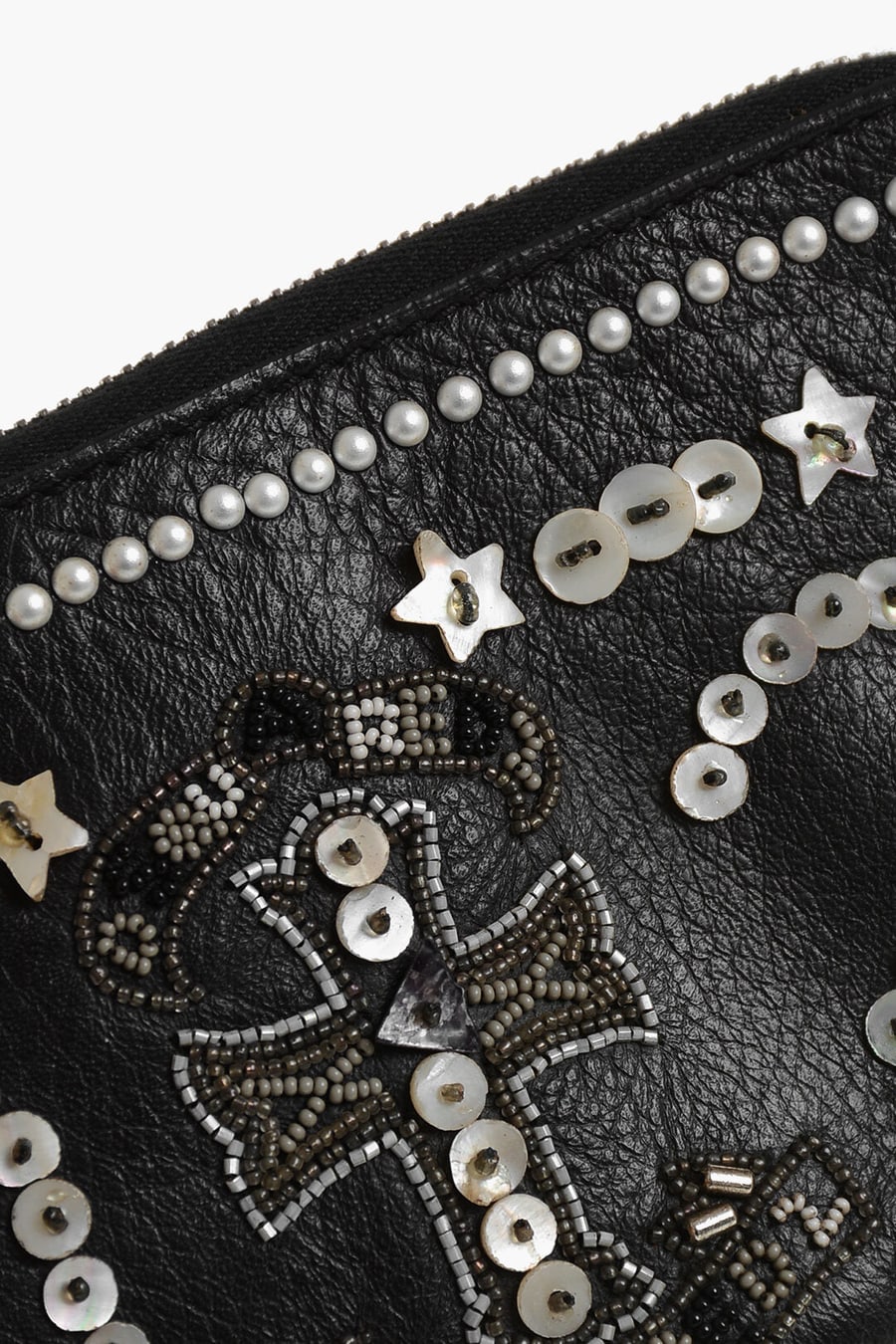Dsquared2 1500~Vintage-Effect Leather Wallet with Sequins, view 3