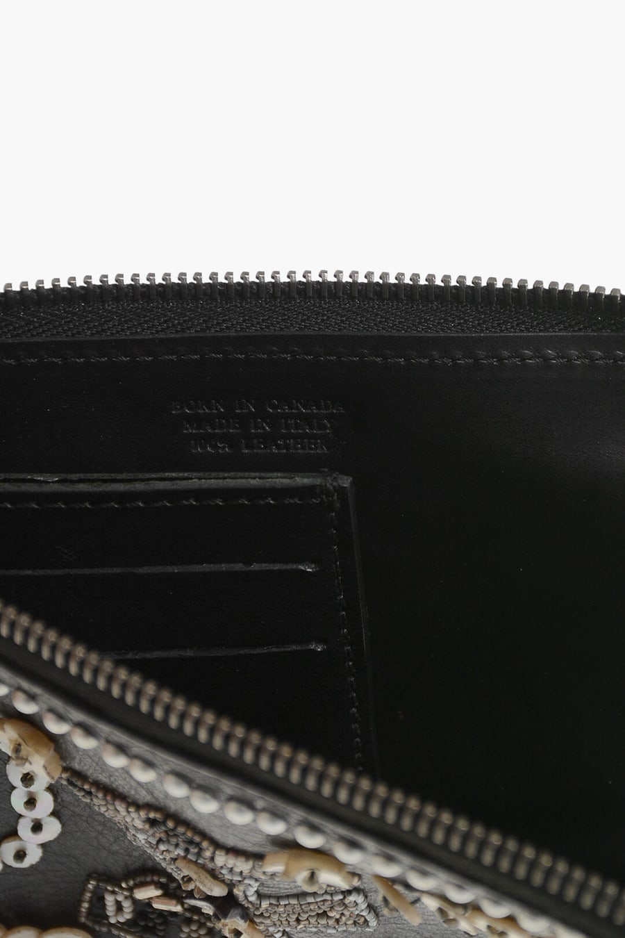 Dsquared2 1500~Vintage-Effect Leather Wallet with Sequins, view 5