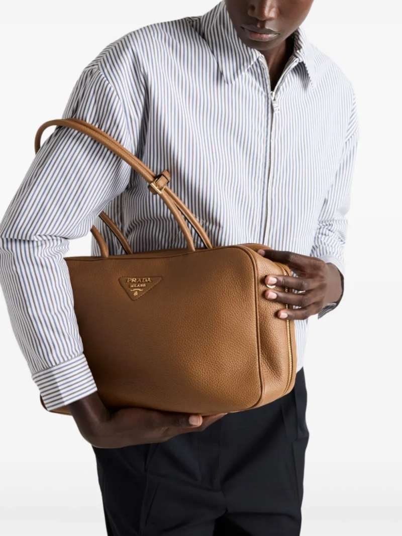 Prada Leather Top-Handle Bag, view 6