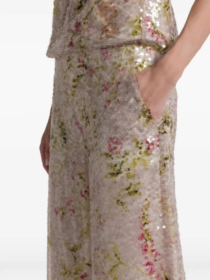 Alberta Ferretti Printed Sequins Pants, view 4