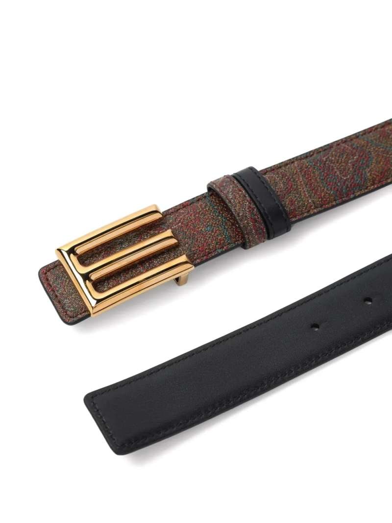 Etro Reversible Logo Belt Arnica, view 3