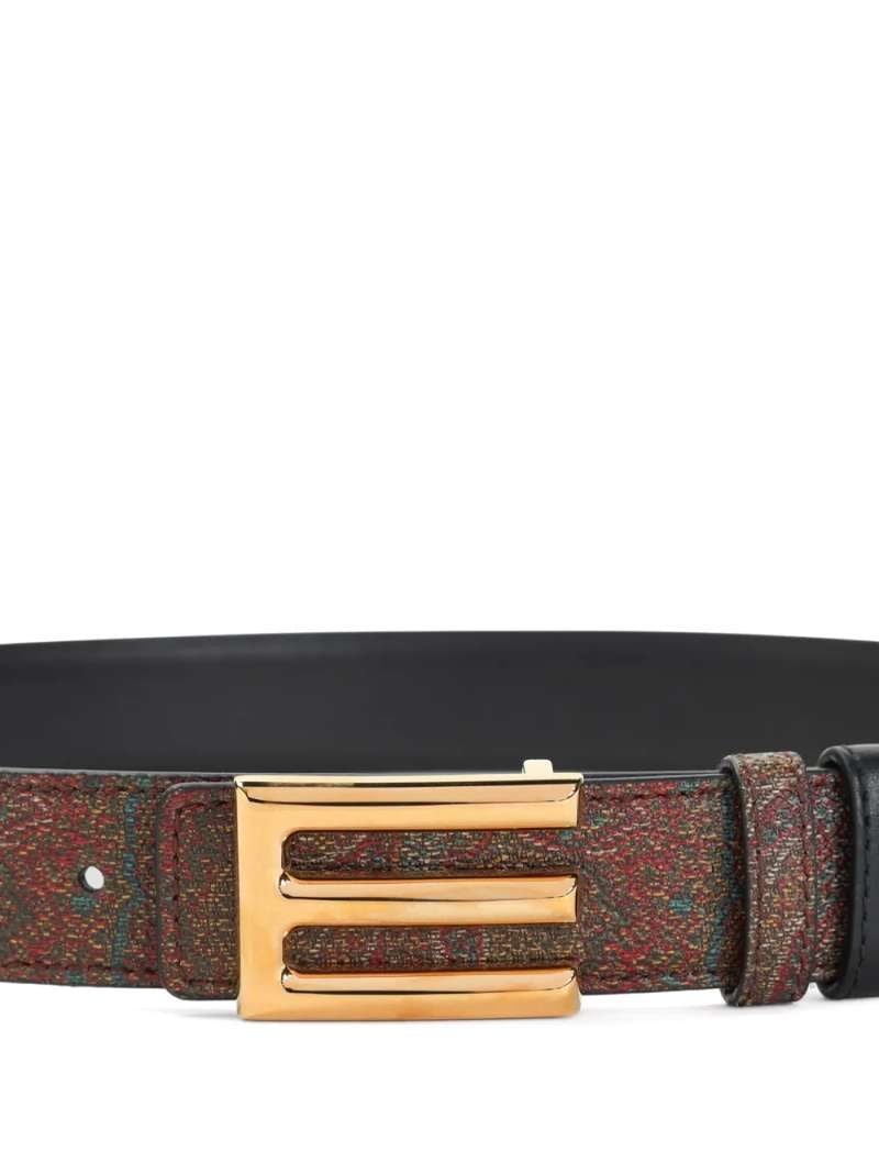 Etro Reversible Logo Belt Arnica, view 4