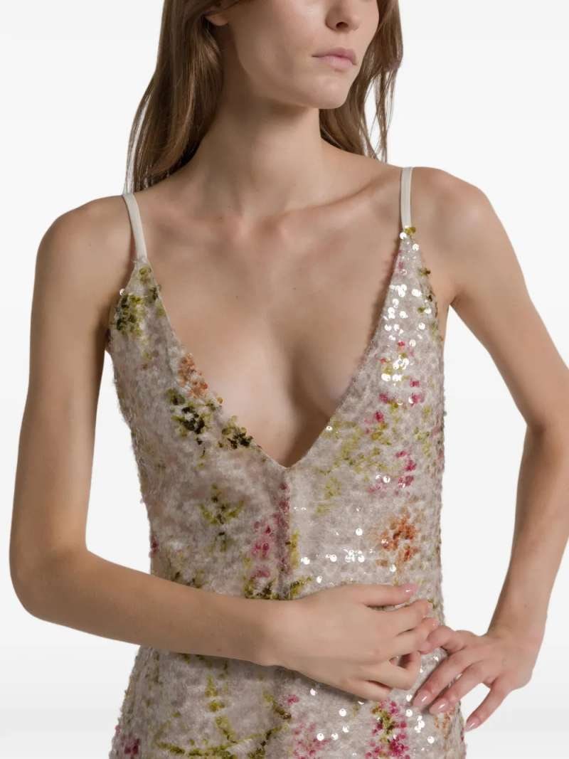 Alberta Ferretti Printed Sequins Dress, view 5