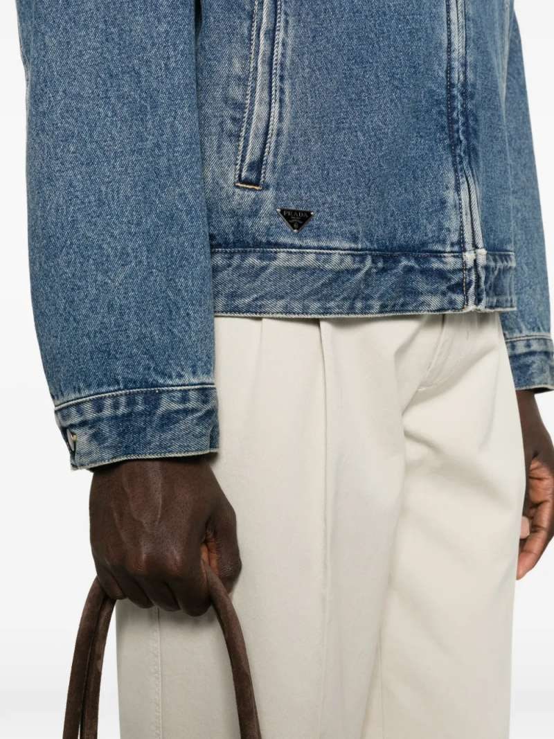 Prada Denim Washed Blouson, view 4