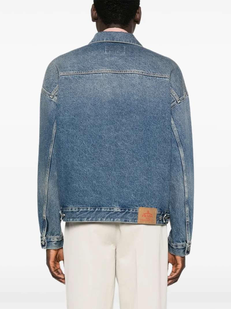 Prada Denim Washed Blouson, view 6