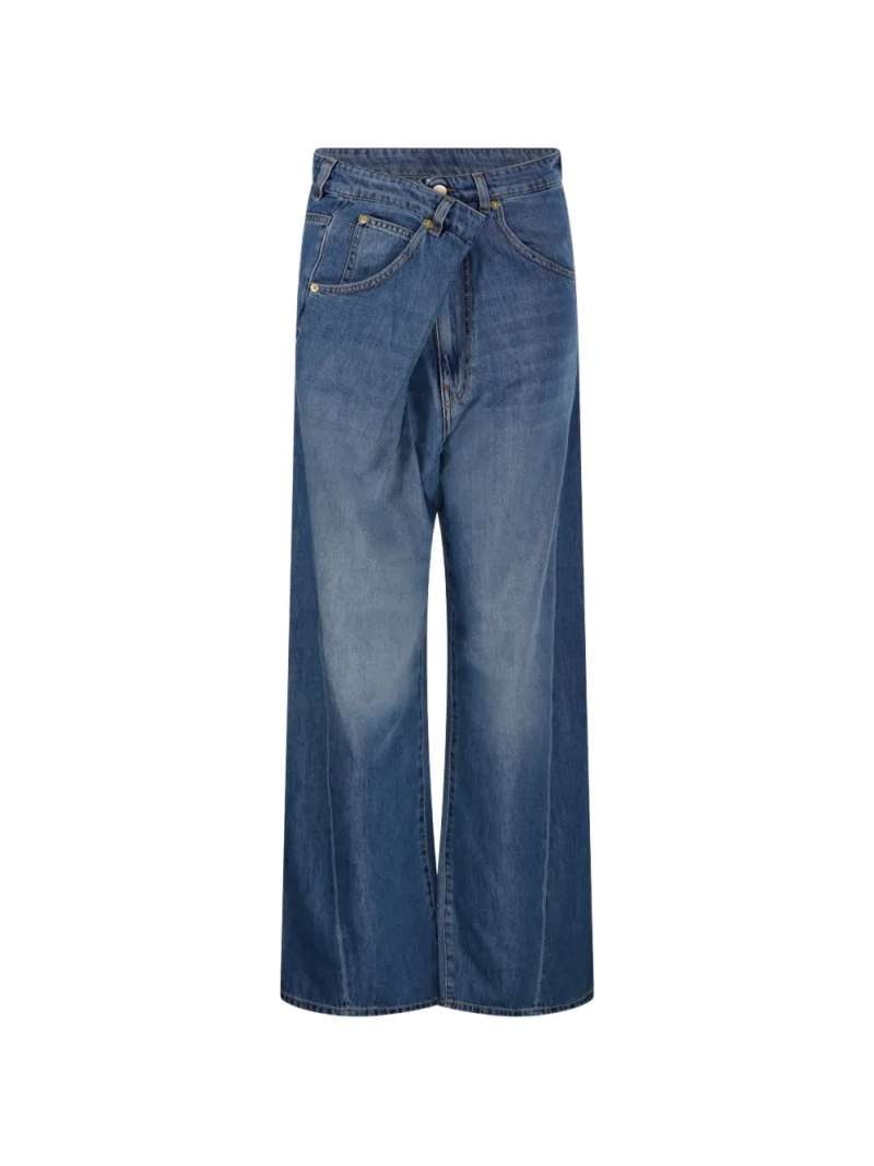 Darkpark Ines Fold Over Tencel Denim, view 2