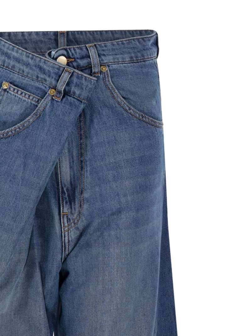 Darkpark Ines Fold Over Tencel Denim, view 4