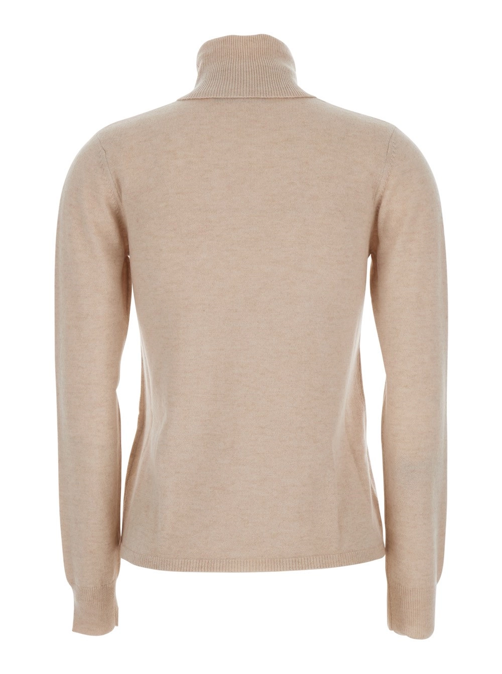 Max Mara Studio Maglione 'Educata' con Collo Alto in Lana Beige donna, view 2