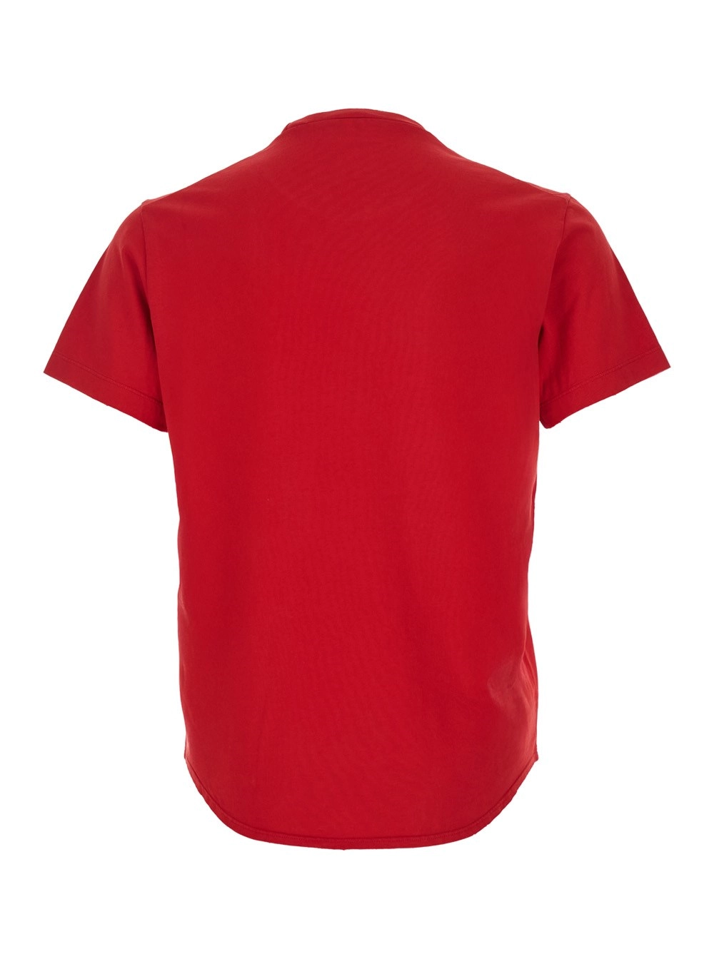 Dsquared2 T-Shirt 'D2 x Magliano' Girocollo con Maxi Stampa sul Fronte in Cotone Rossa Uomo, view 2