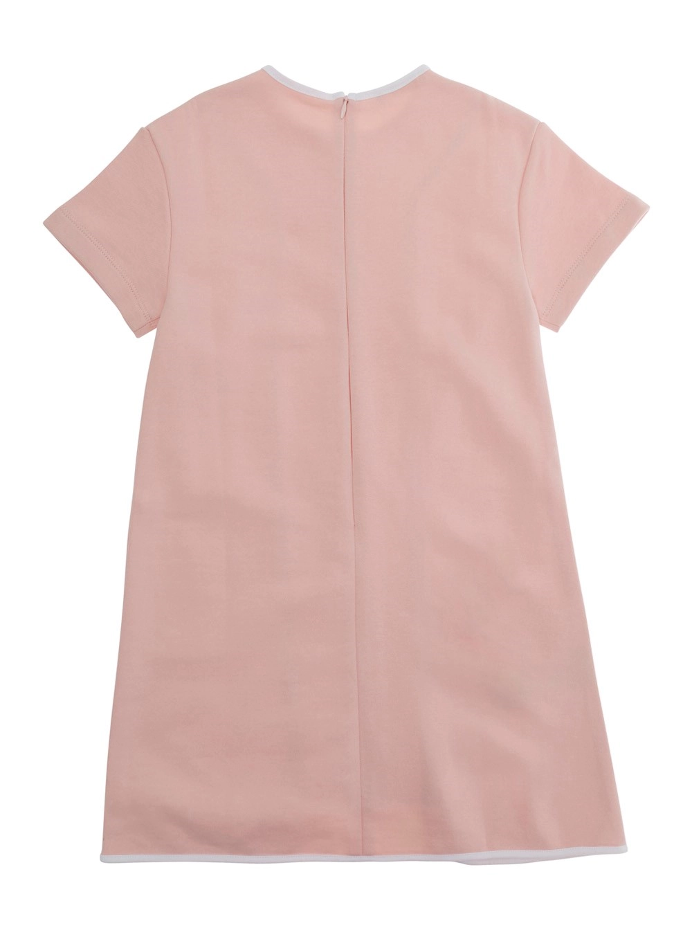Marni kids Abito Girocollo con Dettagli a Contrasto sul Fronte e Logo Lettering sul Fronte in Cotone rosa Bambina, view 2