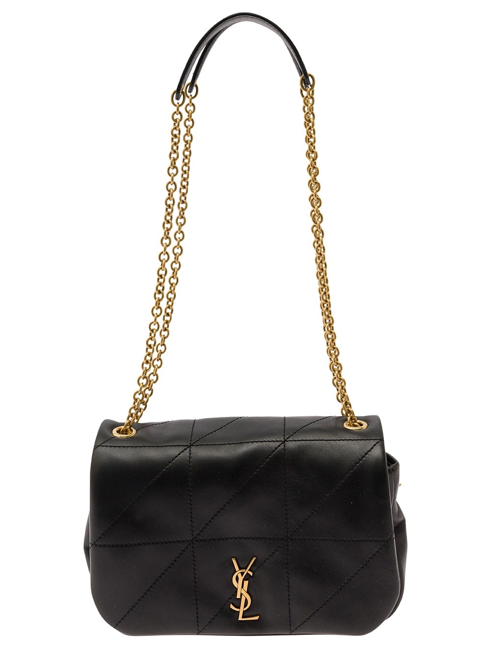Saint Laurent Borsa a Tracolla 'Mini Jamie 4.3' con Dettaglio Cassandre in Pelle Trapuntata Nera Donna