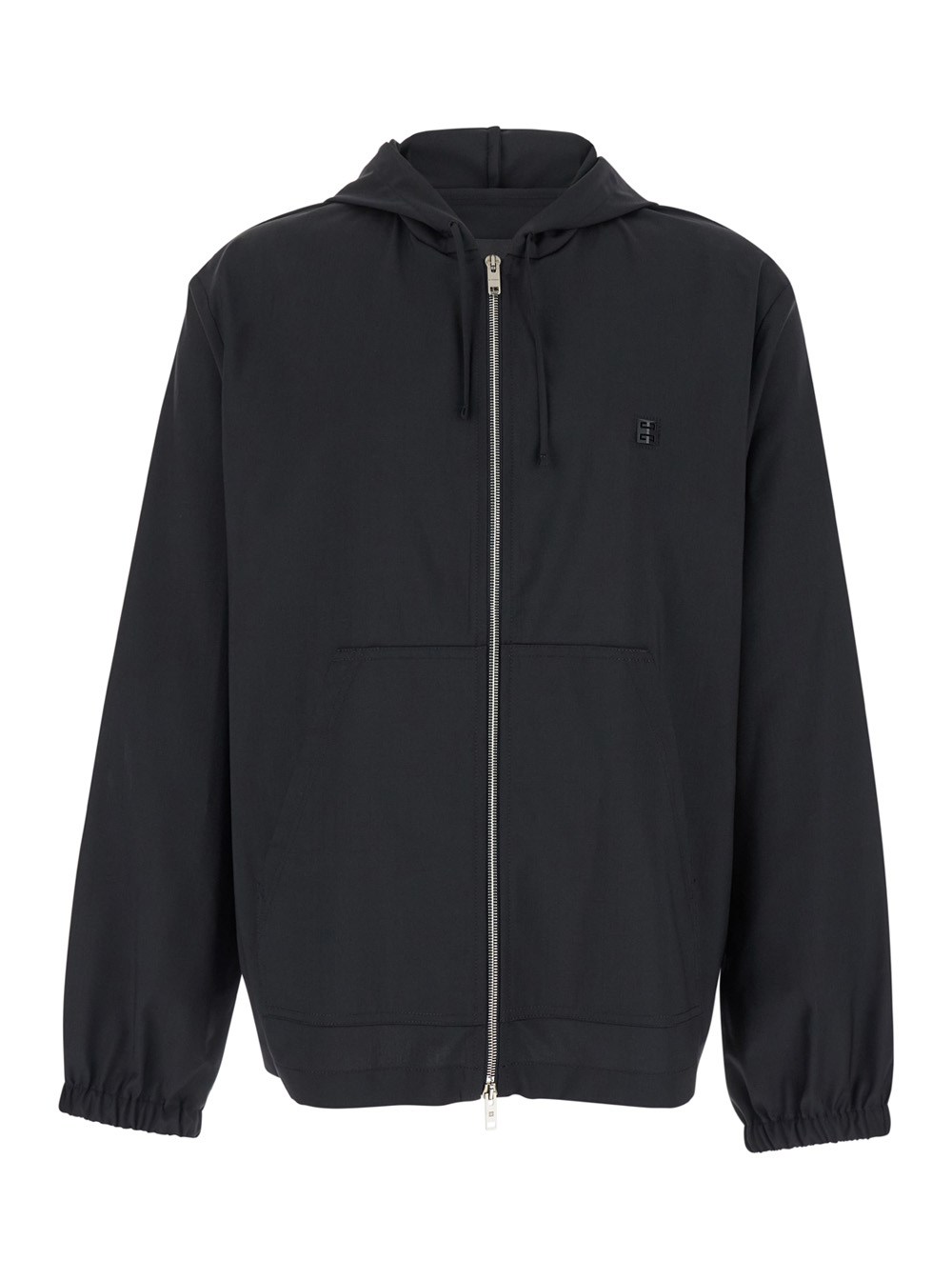 Givenchy Felpa con Cappuccio e Dettaglio Logo in Lana Nera Uomo