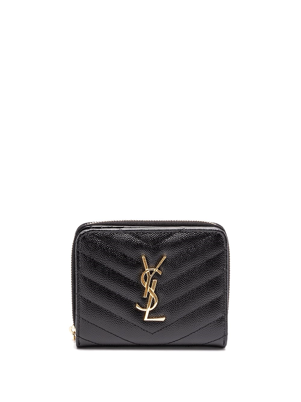 Saint Laurent `Cassandre Matelassé` Compact Zip Around Wallet