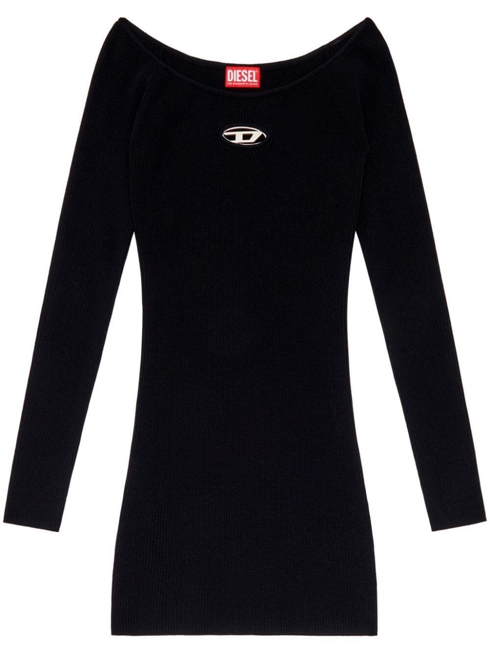 Diesel `M-Vera` Off-The-Shoulder Dress In Ribbed Knit