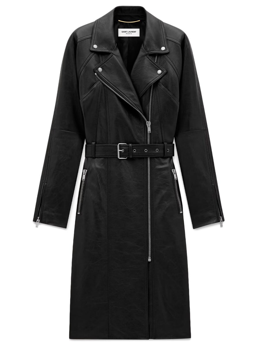 Saint Laurent Leather Coat
