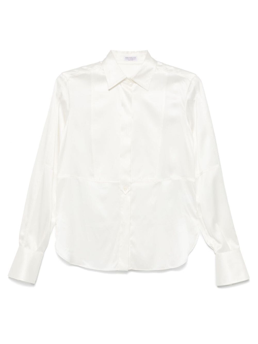 Brunello Cucinelli Satin Shirt With Monili