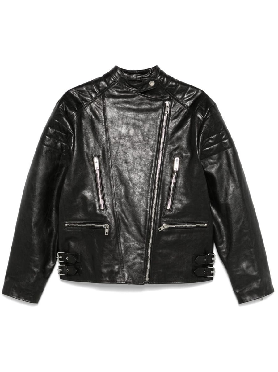 Twinset Leather-Like Biker Jacket
