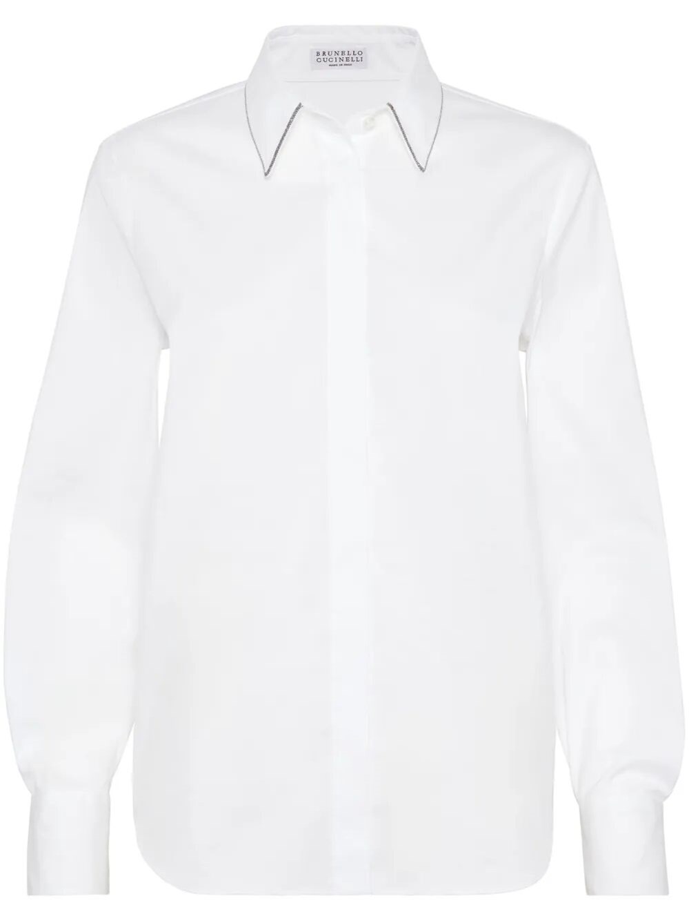 Brunello Cucinelli Shirt With Monili Trim At Collar