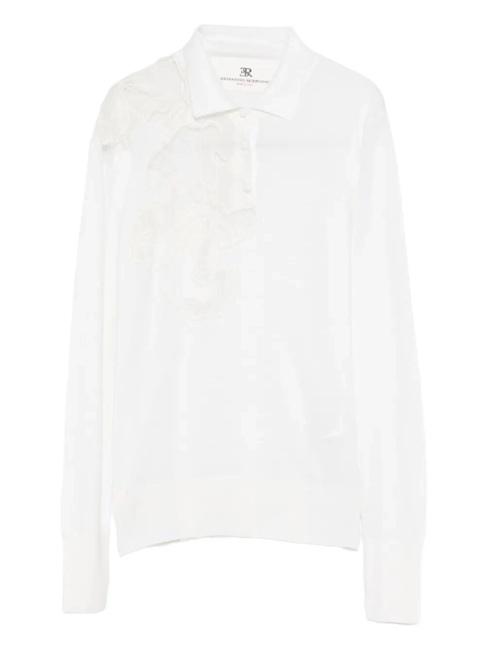 Ermanno scervino Long Sleeve Polo-Neck Sweater