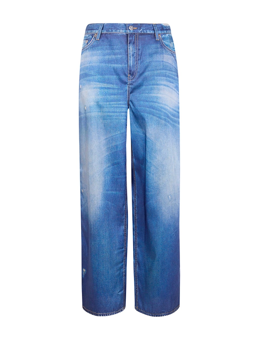 Golden Goose `Journey` Boyfriend Denim Pants With Print