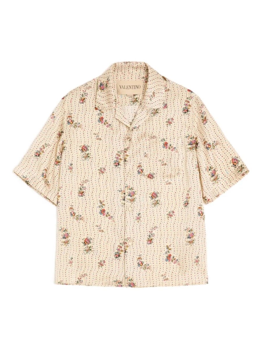 Valentino Garavani `Papier Floral` Bowling Shirt