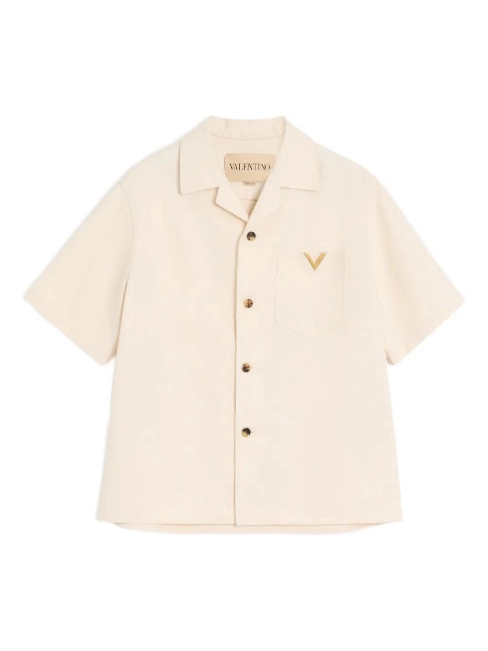 Valentino Garavani `VGold` Denim Short Sleeve Shirt