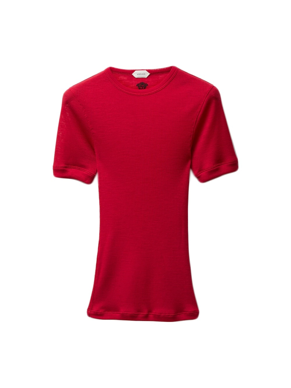 Versace T-Shirt Rib With Medusa Embroidery
