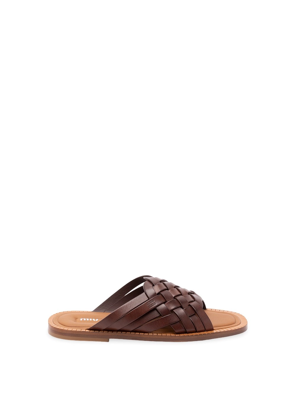 Miu Miu Woven Leather Sandals