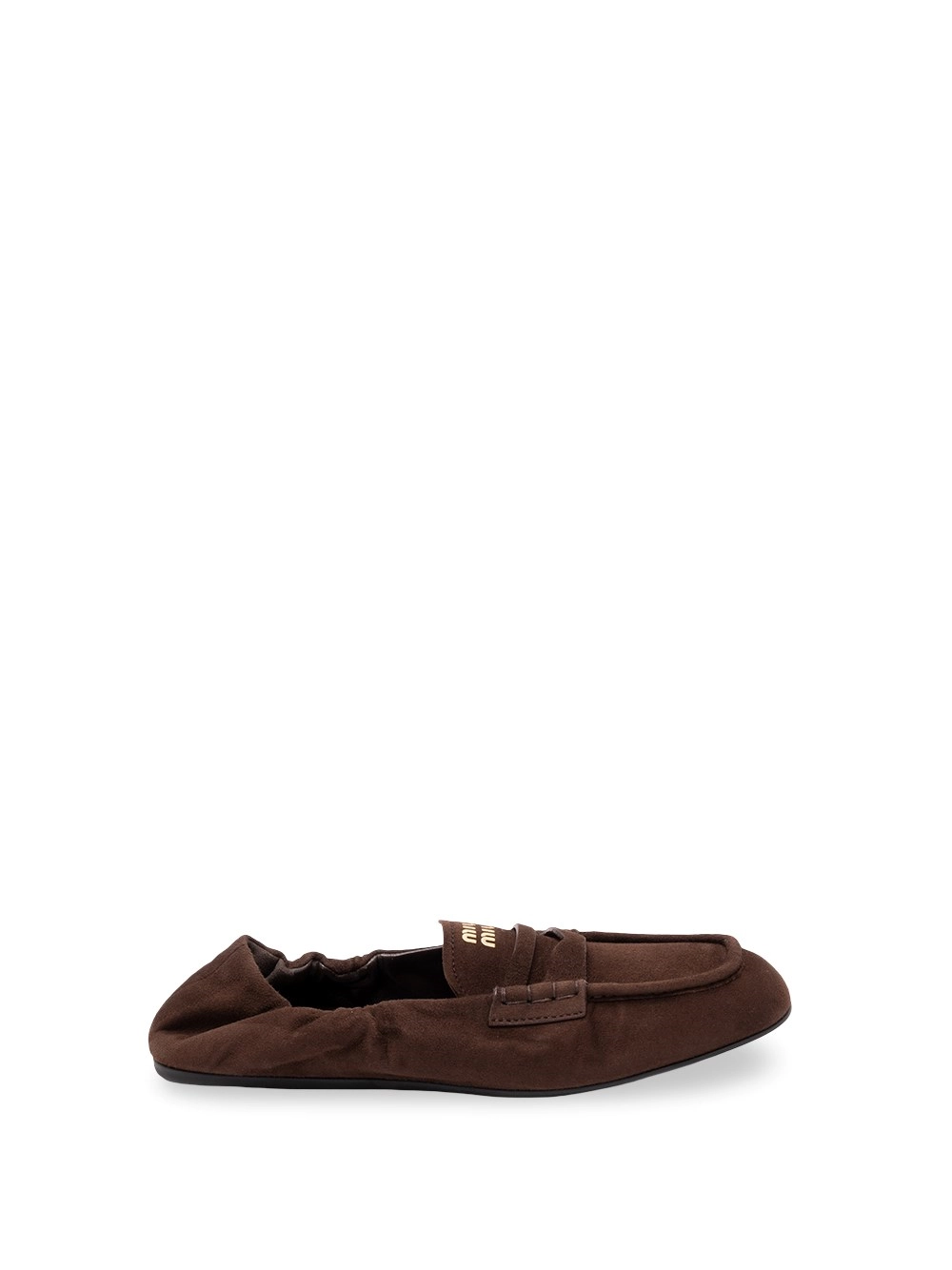 Miu Miu Ruches Suede Loafers