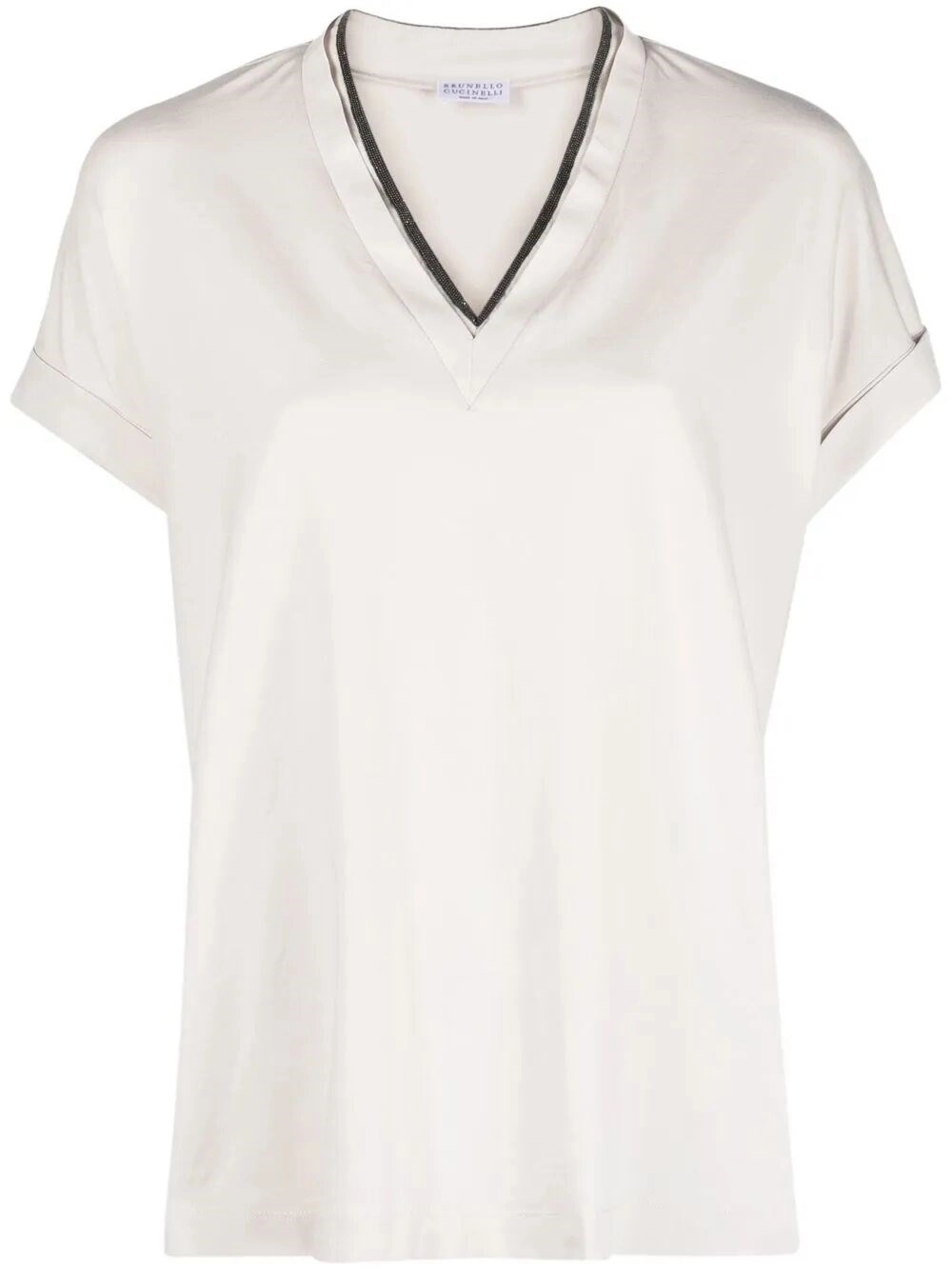 Brunello Cucinelli T-Shirt With `Precious` Neckline