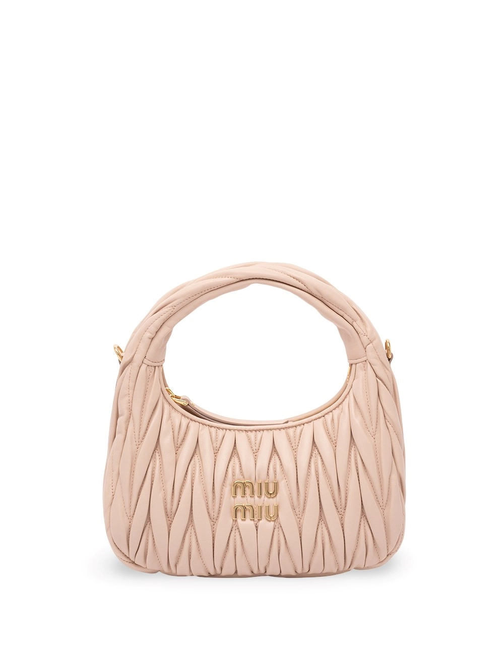 Miu Miu `Wander` Matelassé Leather Hobo Bag