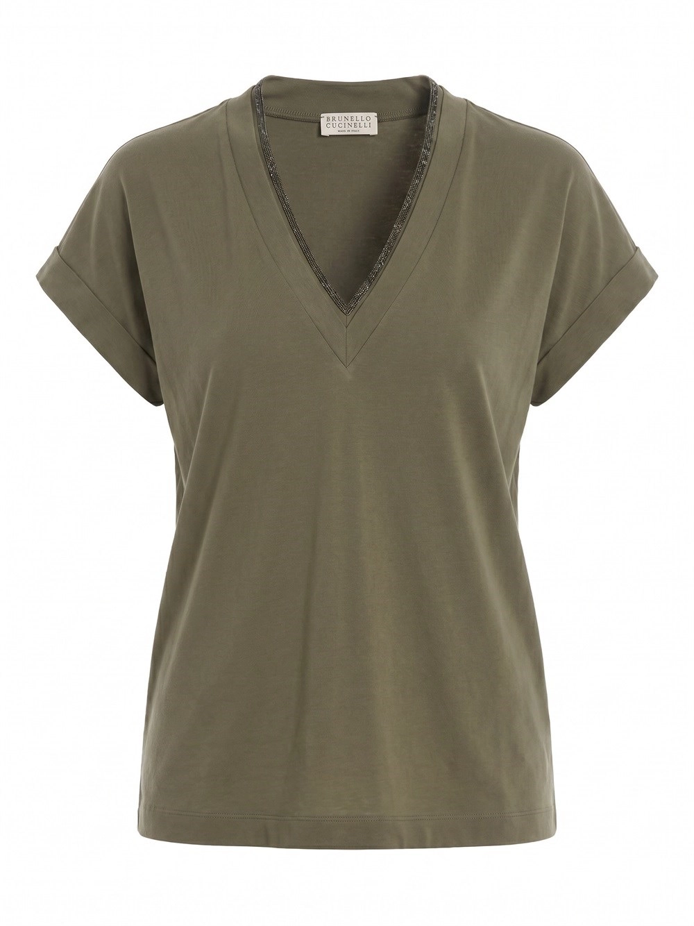 Brunello Cucinelli T-Shirt With `Precious` Neckline