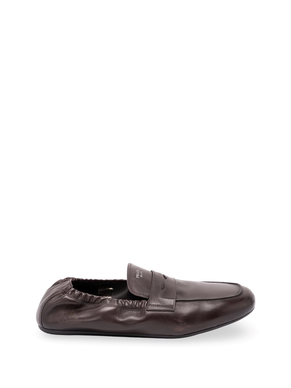 Prada Shuffle Antiqued Leather Loafers