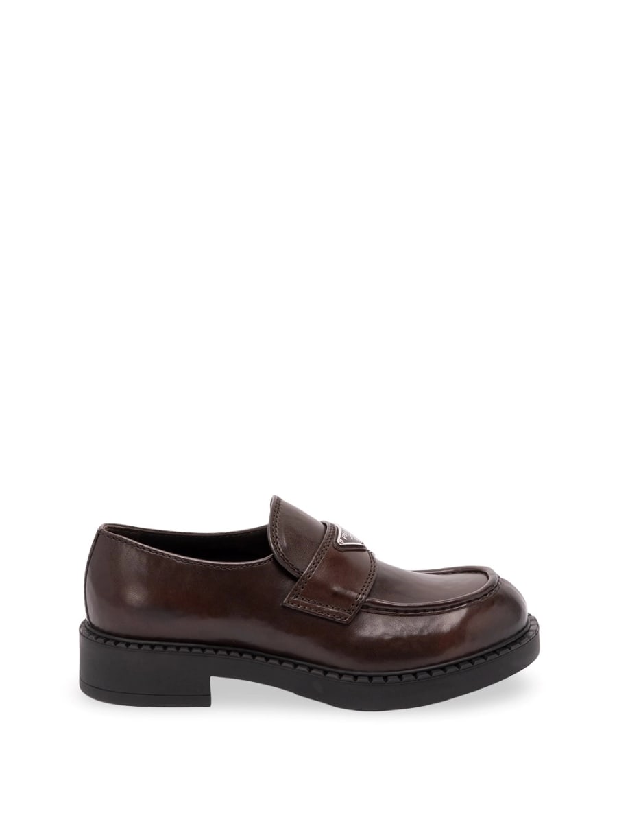 Prada Chocolate Leather Loafers