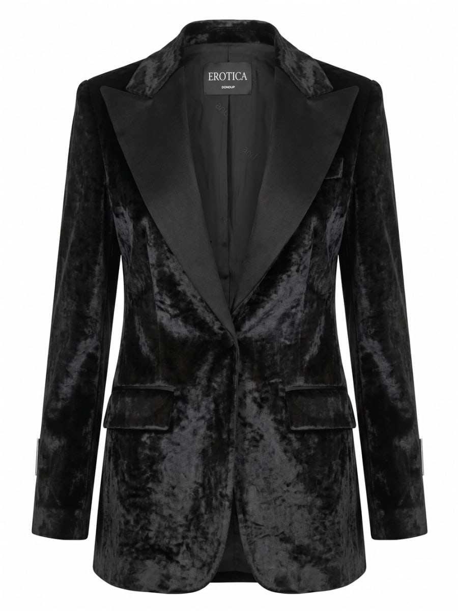 Dondup Single Breasted Velvet Blazer