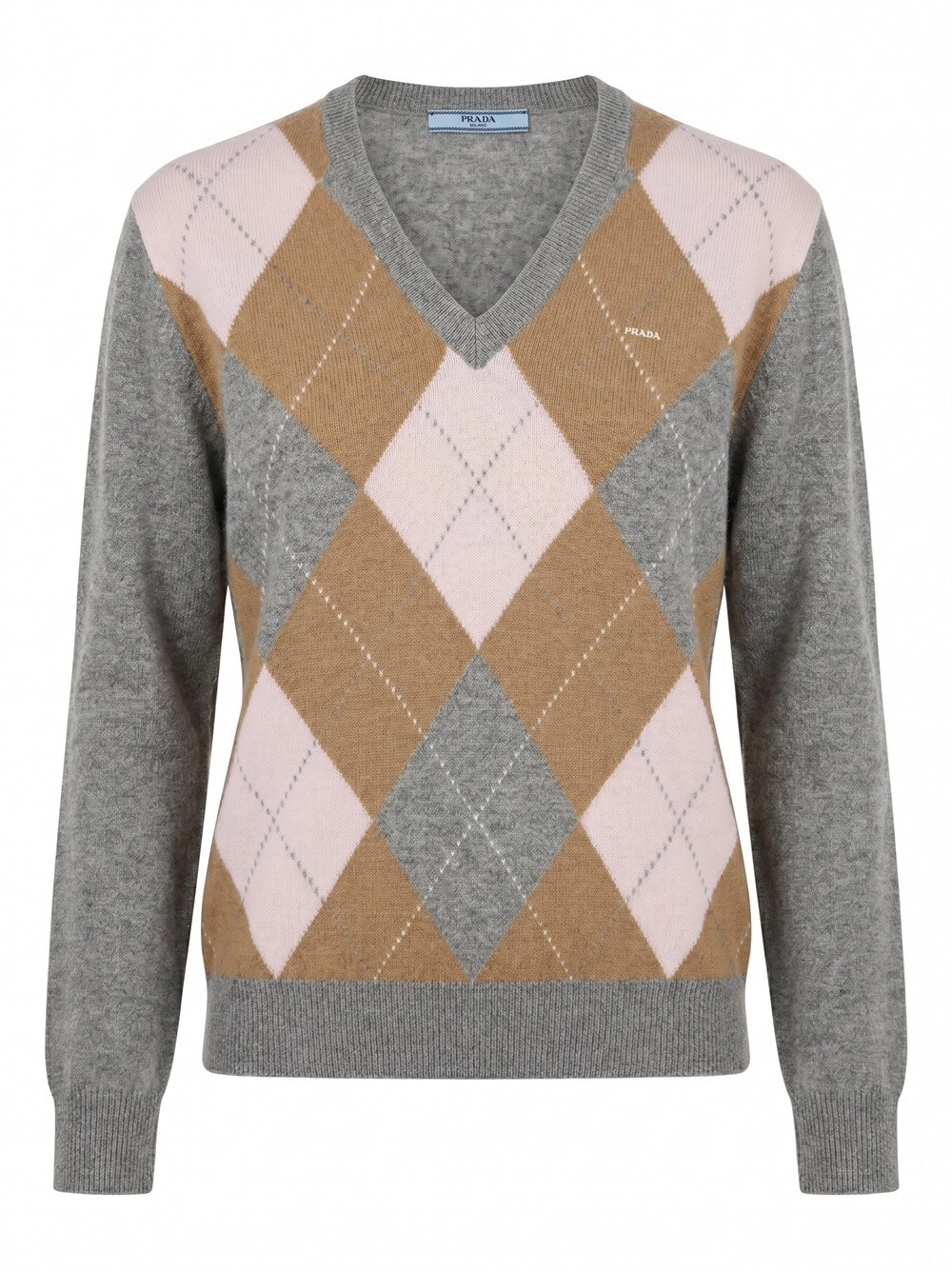 Prada Cashmere Argyle Sweater