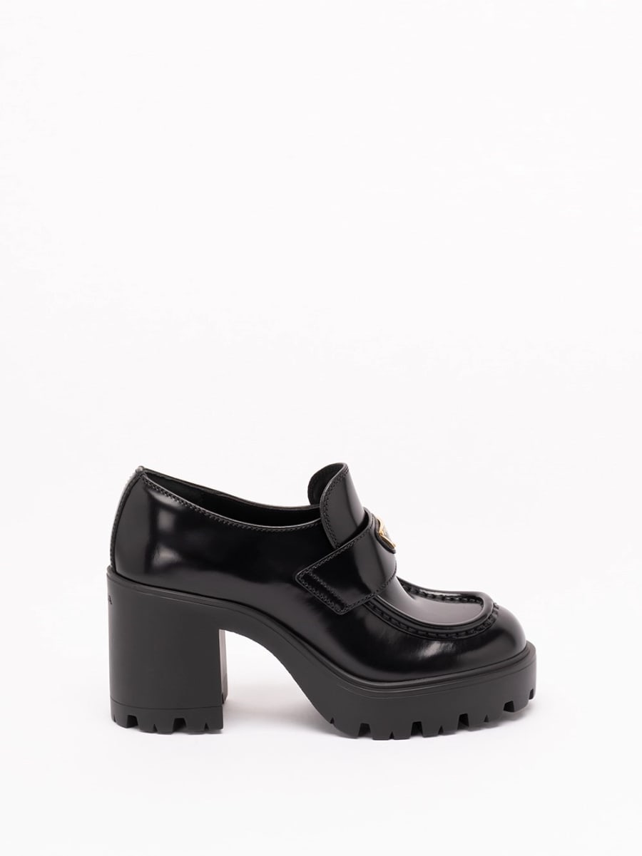 Prada Brushed Leather Loafers